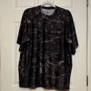 Aqua Black and Gray Men's Short Sleeve Tee